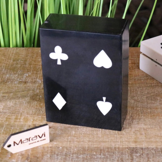 Zarita Luxury Playing Card Box Black and White