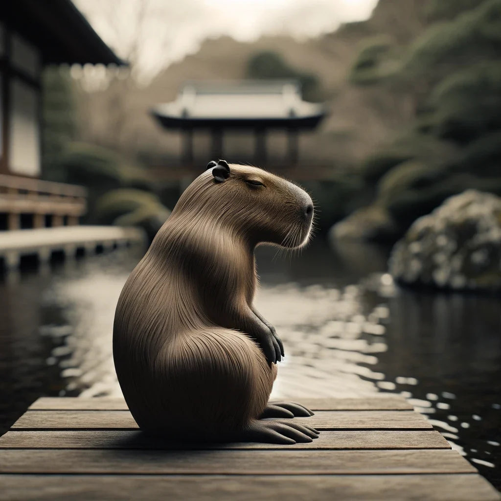 Zen Capybara Cotton Cushion