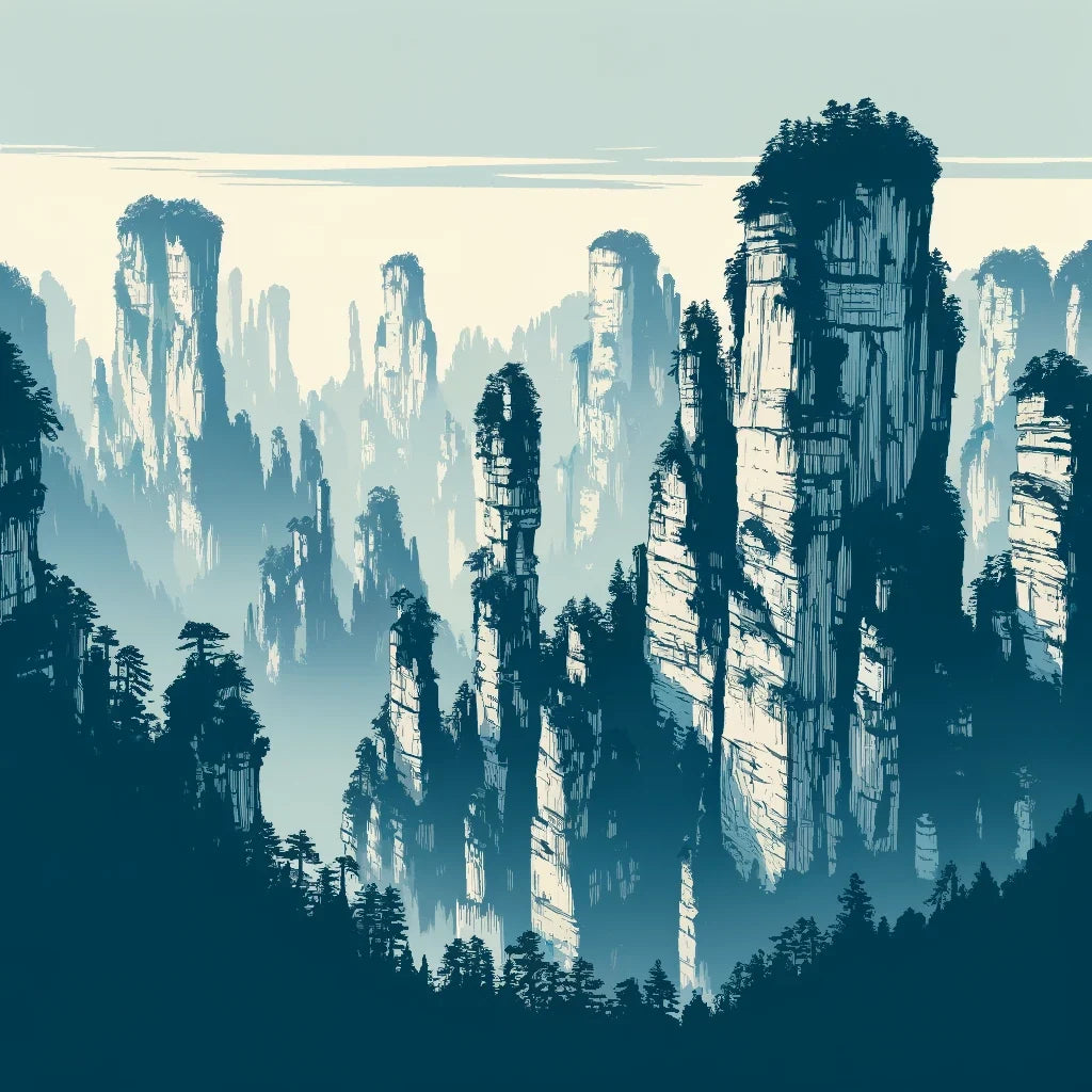 Zhangjiajie Peaks Canvas