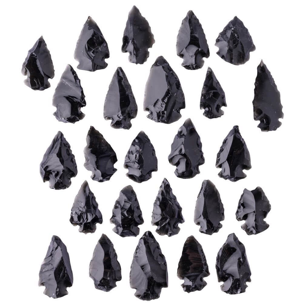 Obsidian Arrowhead Natural Volcanic Glass Collectible Crystal (SINGLE)