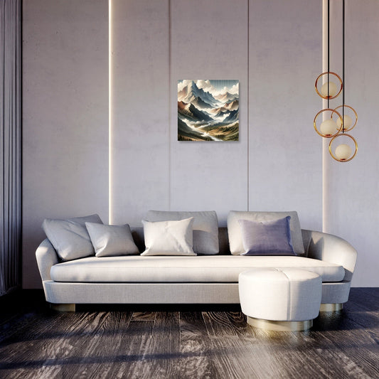 Contemporary Mountain Elegance Canvas