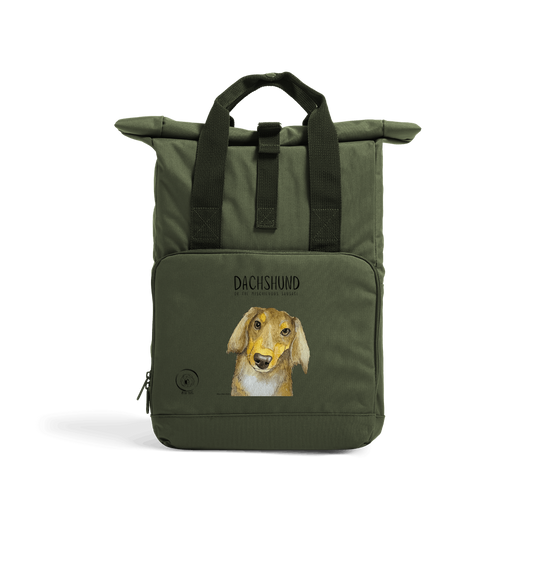Long Haired Dachshund Roll-Top Backpack – Small Dog, Big Adventure!