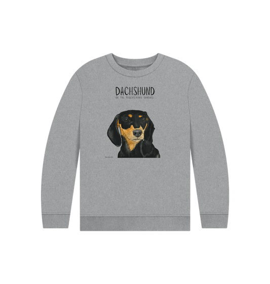 Snuggly Black & Tan Sausage Dog Kids' Sweatshirt – Ethically Made Cuteness!