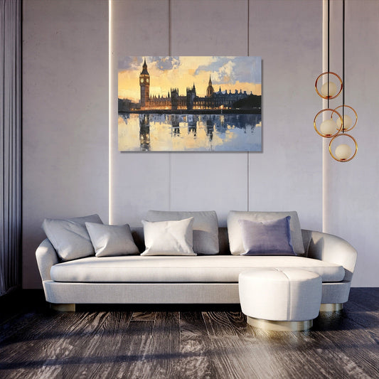 Golden Majesty of Big Ben Canvas