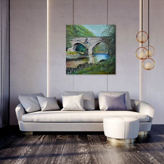 River Wharfe Stonework Canvas