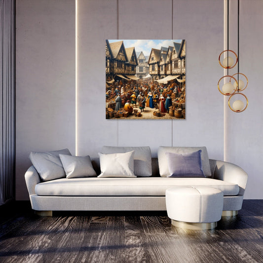 Medieval Market Day Canvas