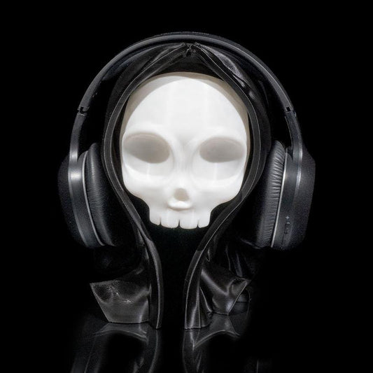 3D Printed Grinning Reaper Headphone Stand – Skull Desk Organizer