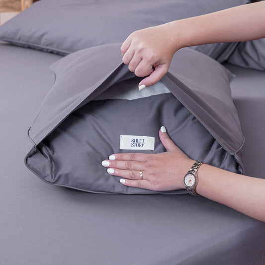 Ackly Bamboo - Charcoal Pillowcases Pair