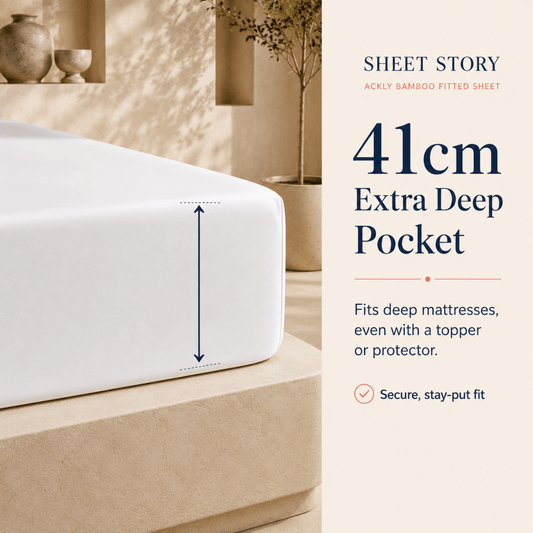 Ackly Bamboo - White Fitted Sheet