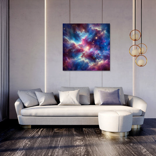 Starry Nebula Artwork Canvas