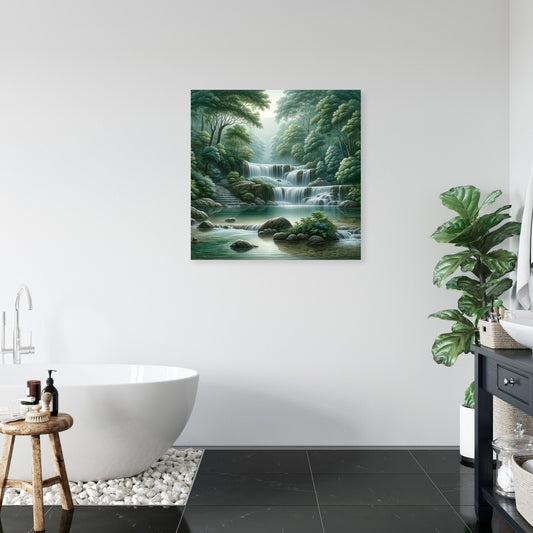 Tranquil Waterfall Canvas