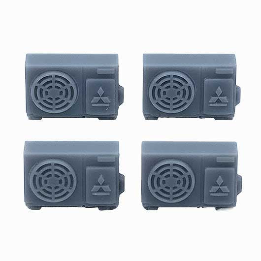 OO Scale Ready to Paint Industrial Air Conditioning Unit (4 pack)