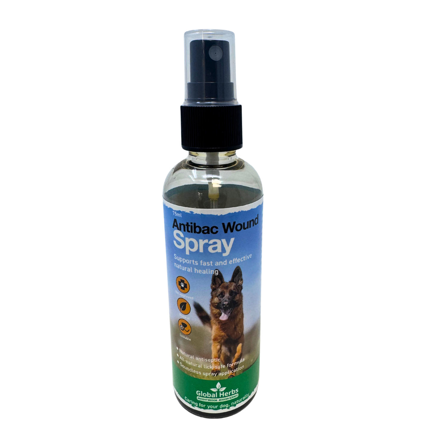 Antibacterial wound spray 75ml - Global Herbs  - Canine