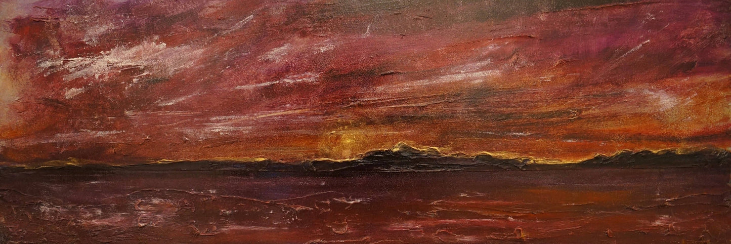 Arran Winter Sunset | Statement Interior Wall Art from Scotland