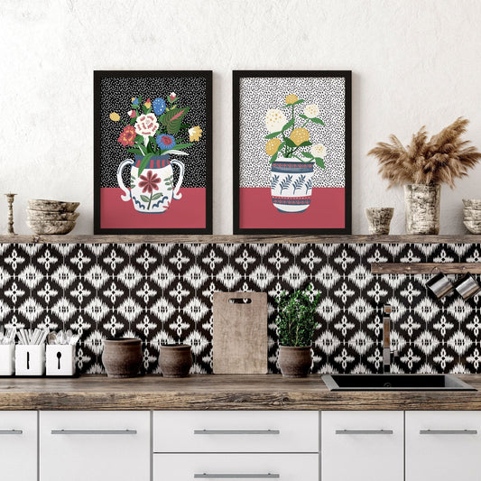 Art for kitchens | set of 2 Succulent wall art prints