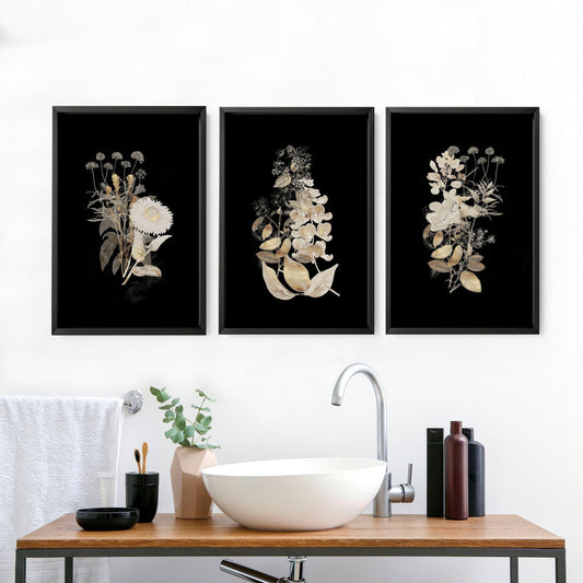 Classy bathroom wall art uk | set of 3 wall art prints