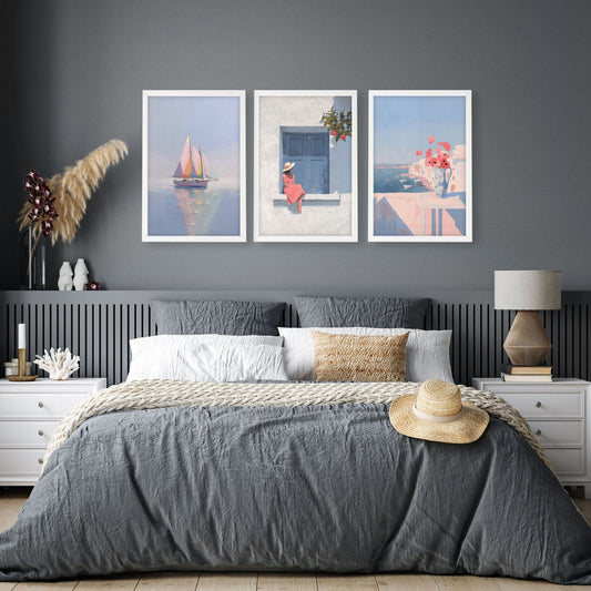 Artwork With Frames | Set of 3 Italian Lifestyle Wall art Prints