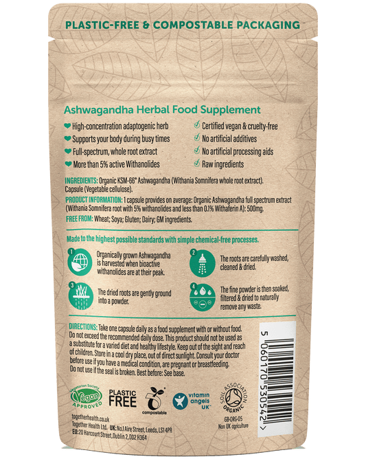 Ashwagandha Supplement – Organic – 30 Capsules