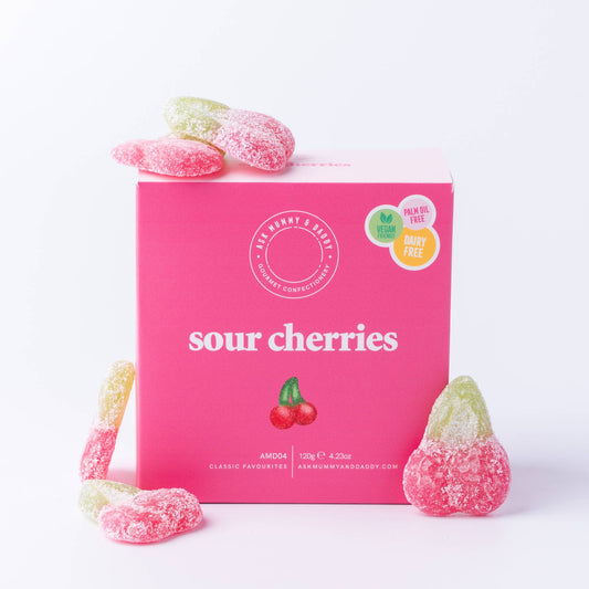 Ask Mummy & Daddy Sour Cherries Gift Box – Sour Cherry Flavoured Sweets