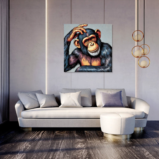 Thoughtful Chimp Canvas