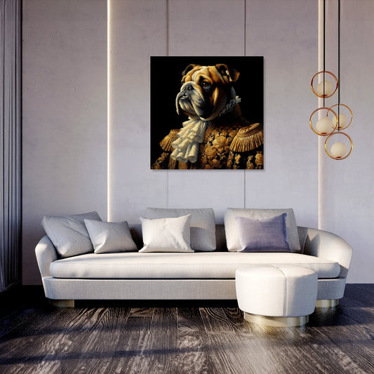 Regal Bulldog Majesty Canvas