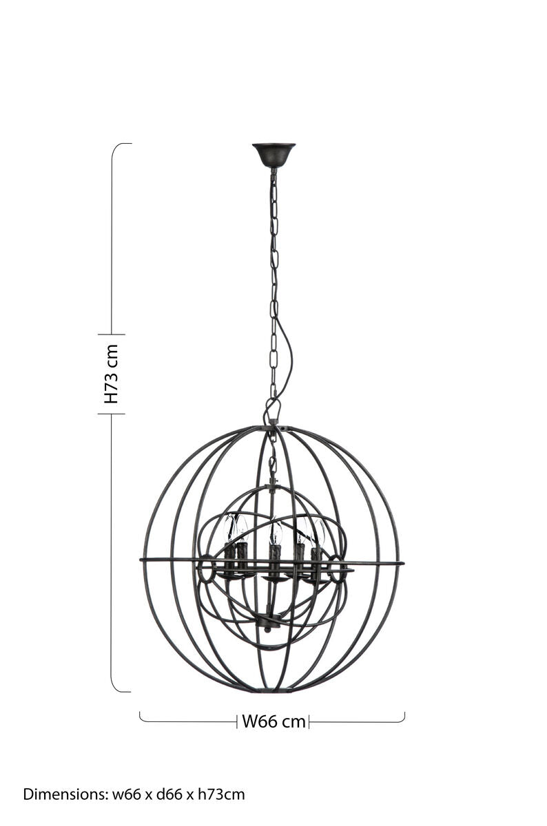 5 Arm Round Pendant Light | Orbital