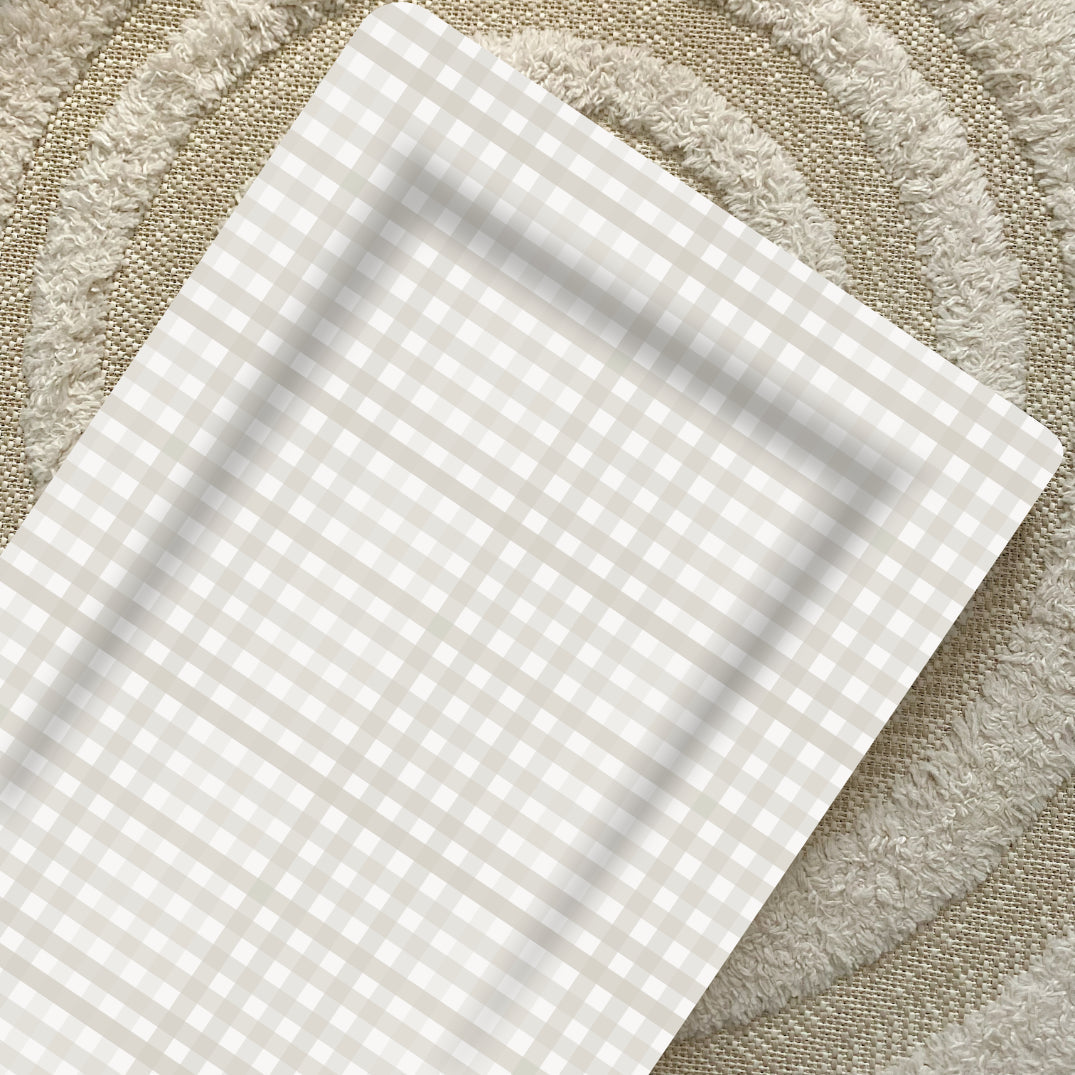 Standard Changing Mat - Beige Gingham