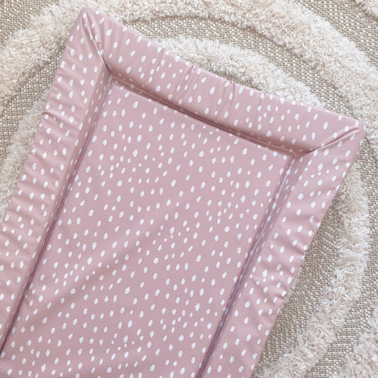 Standard Changing Mat - Dusky Pink Spots Print