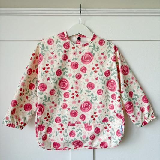Long Sleeved Baby Bib - Country Floral