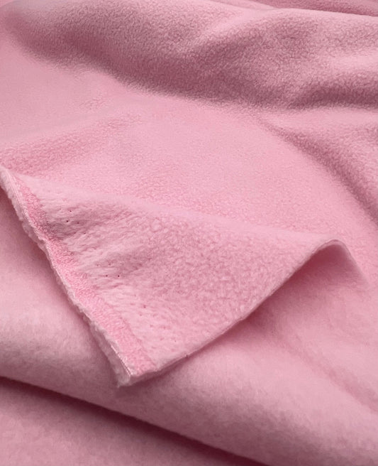 Baby Pink Plain Anti-Pil Polar Fleece Fabric Blanket Loungewear