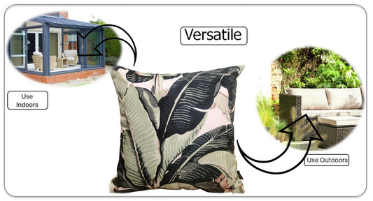 OLIVIA ROCCO Banza Waterproof Cushion Covers 43 x 43 cm Reversible Breathable Decorative Indoor Outdoor Use Patio Garden Sofa Bed Chair