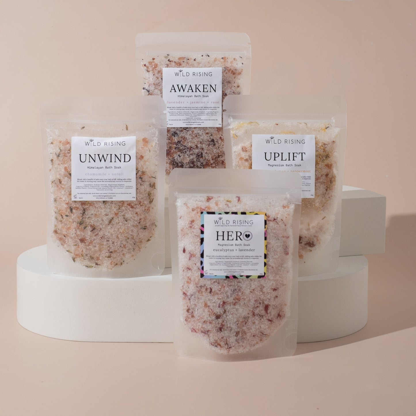 Awaken - Lavender, Jasmine and Rose Bath Salts 125g