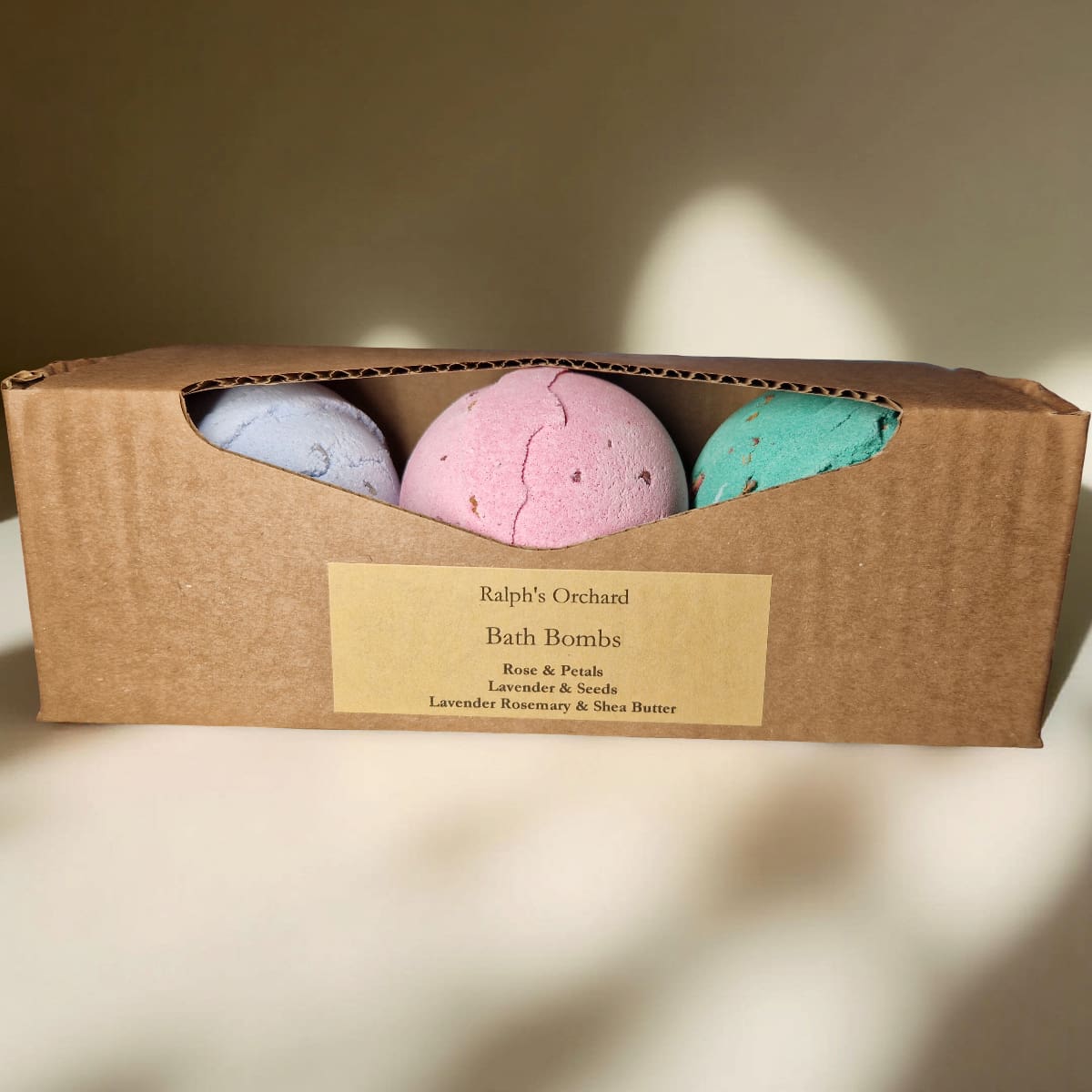 Set of Natural Bath Bombs with Shea Butter
