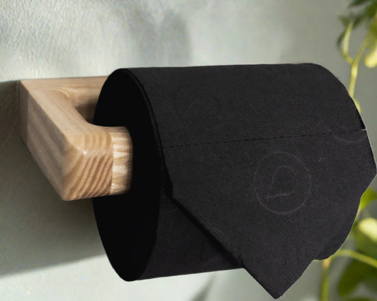 Ash Toilet Paper Holder | Wall Mounted Wooden Toilet Roll Holder | UK Made