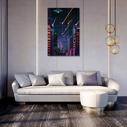 Pixelated Heroic Battle Canvas