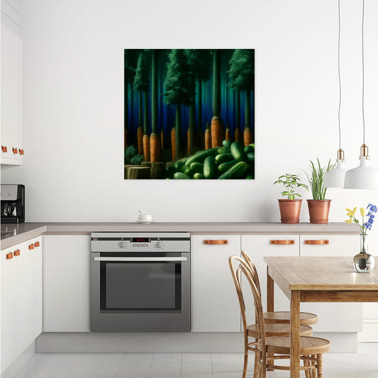 Mystical Veggie Forest Canvas