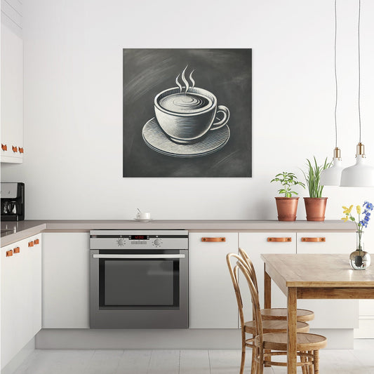 Café Chalkboard Coffee Canvas