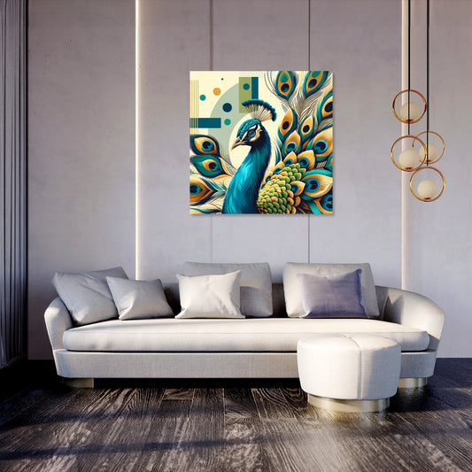 Radiant Peacock Canvas