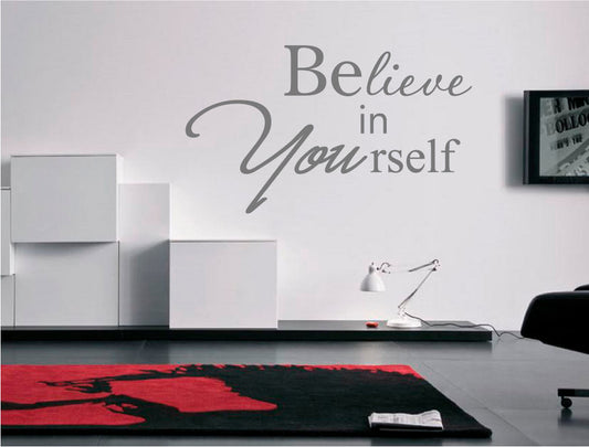 Believe in Yourself Wall Sticker – Motivational Home Décor Quote