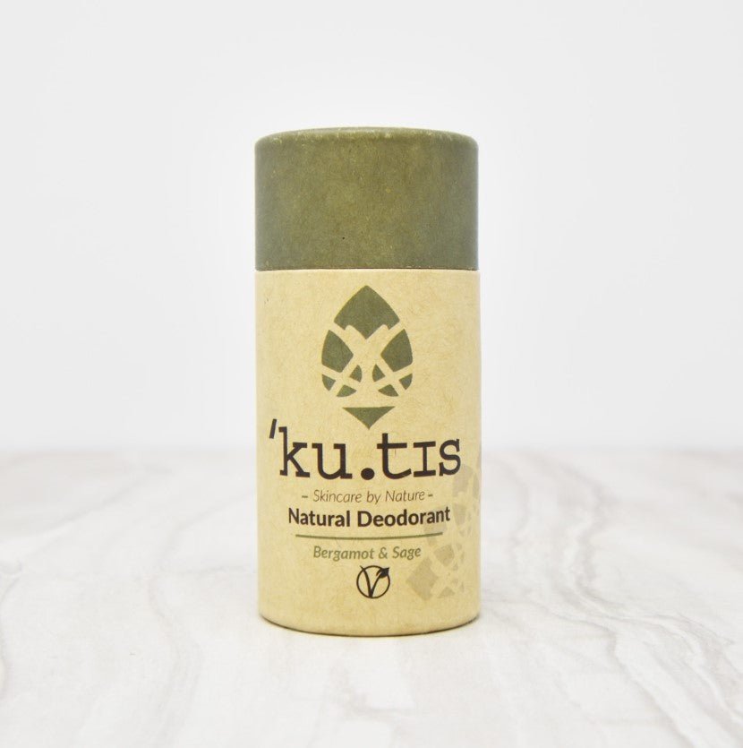 Bergamot & Sage Natural Roll On Eco Friendly Deodorant, Plastic Free Anti Perspirant
