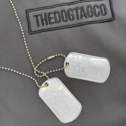 BIG BOSS US Military Dog Tags Necklace Pendant Gaming Gift Collector Replica