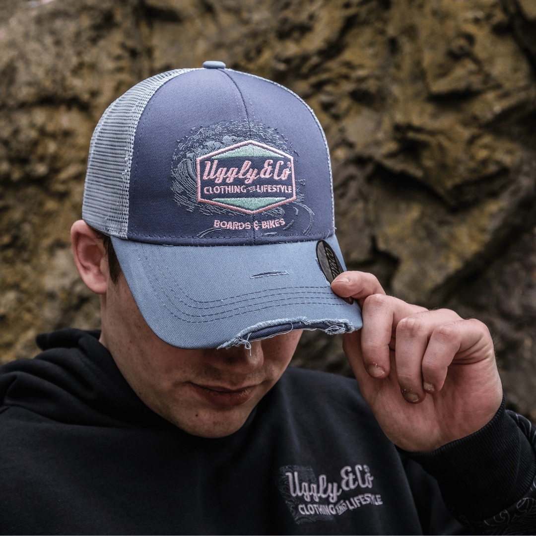 Purple Surf Diamond Trucker Hat