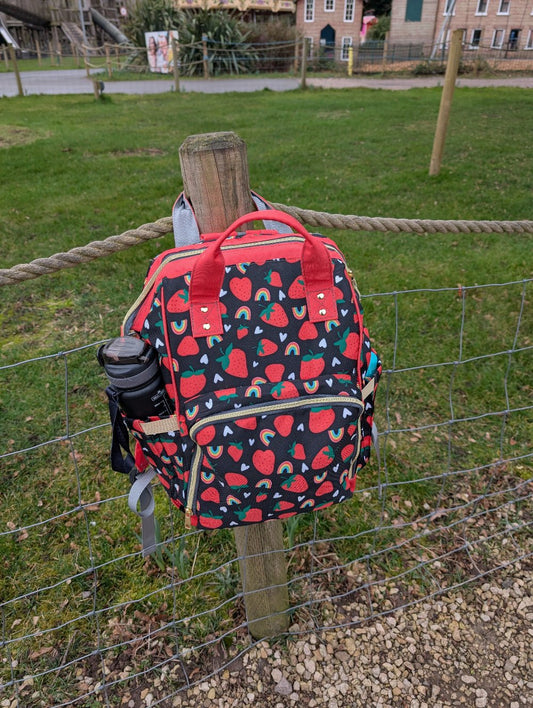 Black Baby Changing Backpack Bag - Rebel Berries