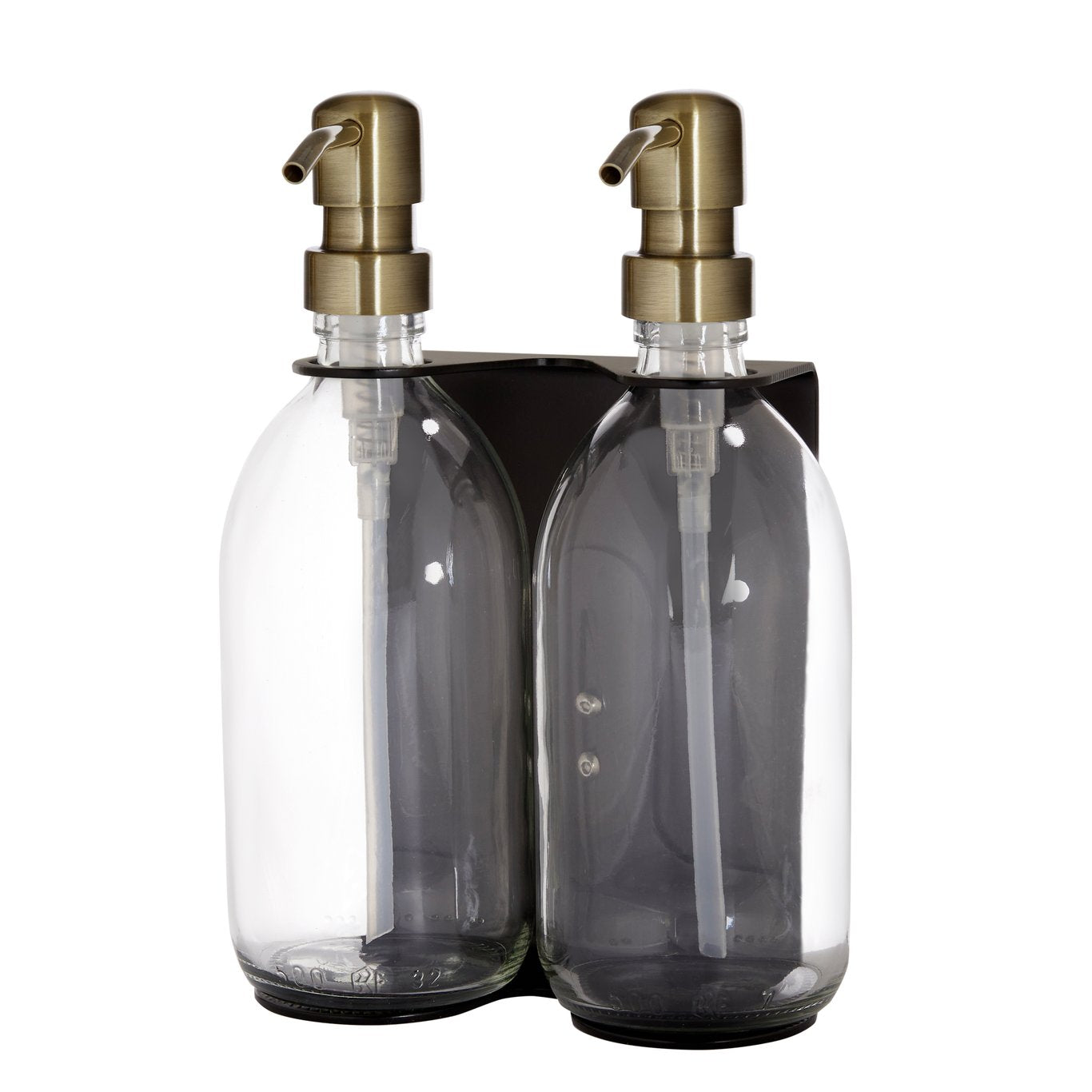Black Double Wall Mounted Soap Dispensers