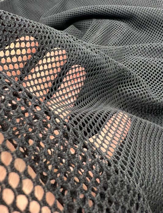 Black Fishnet Net 4 Way Stretch Fabric