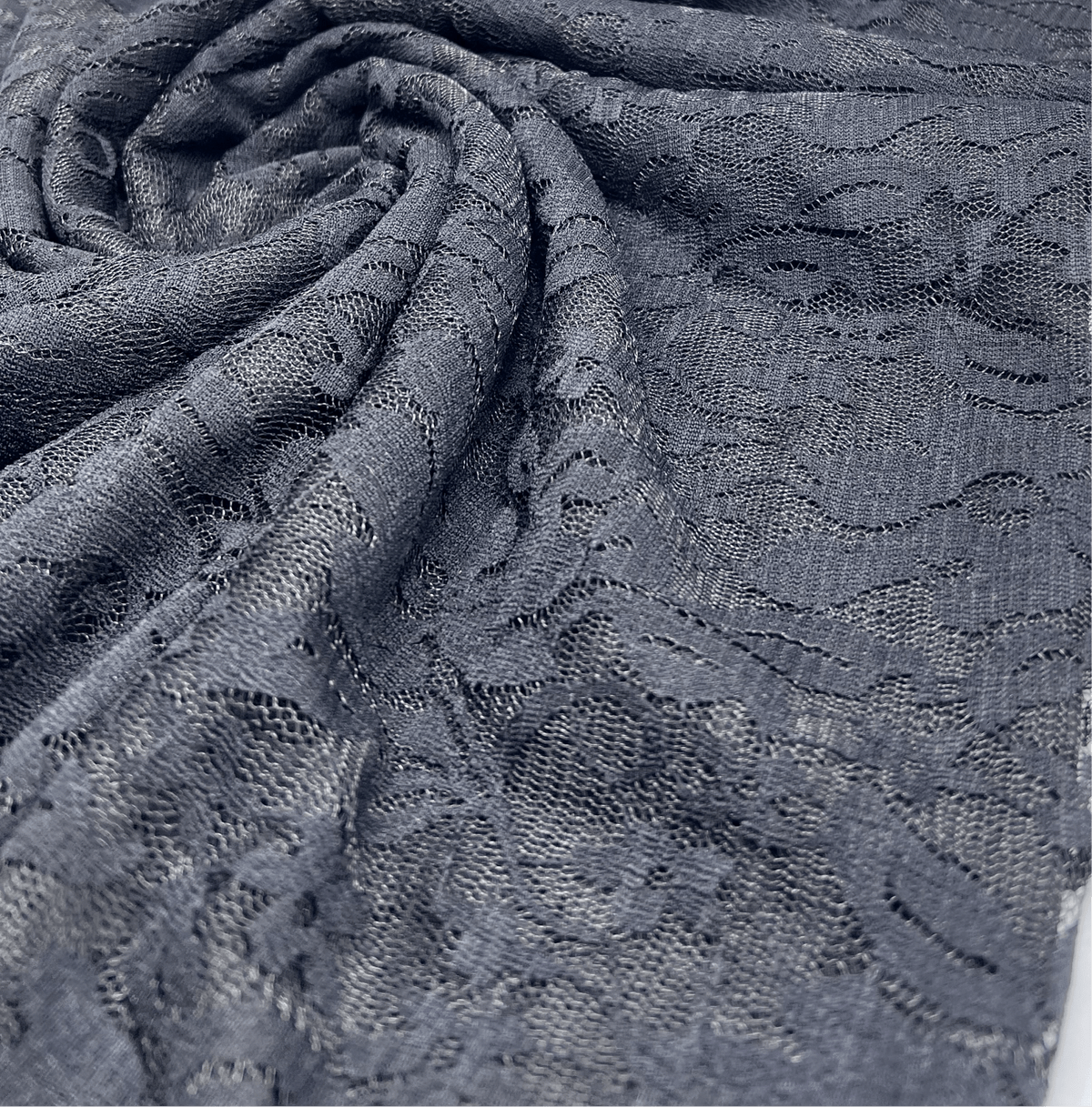 Black Floral Lace Fabric Stretch