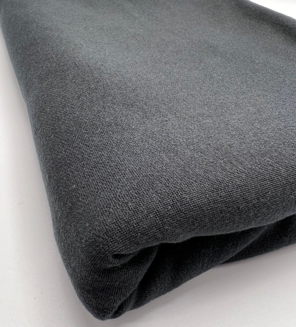 Black Lightweight Stretch French Terry Loopback Fabric
