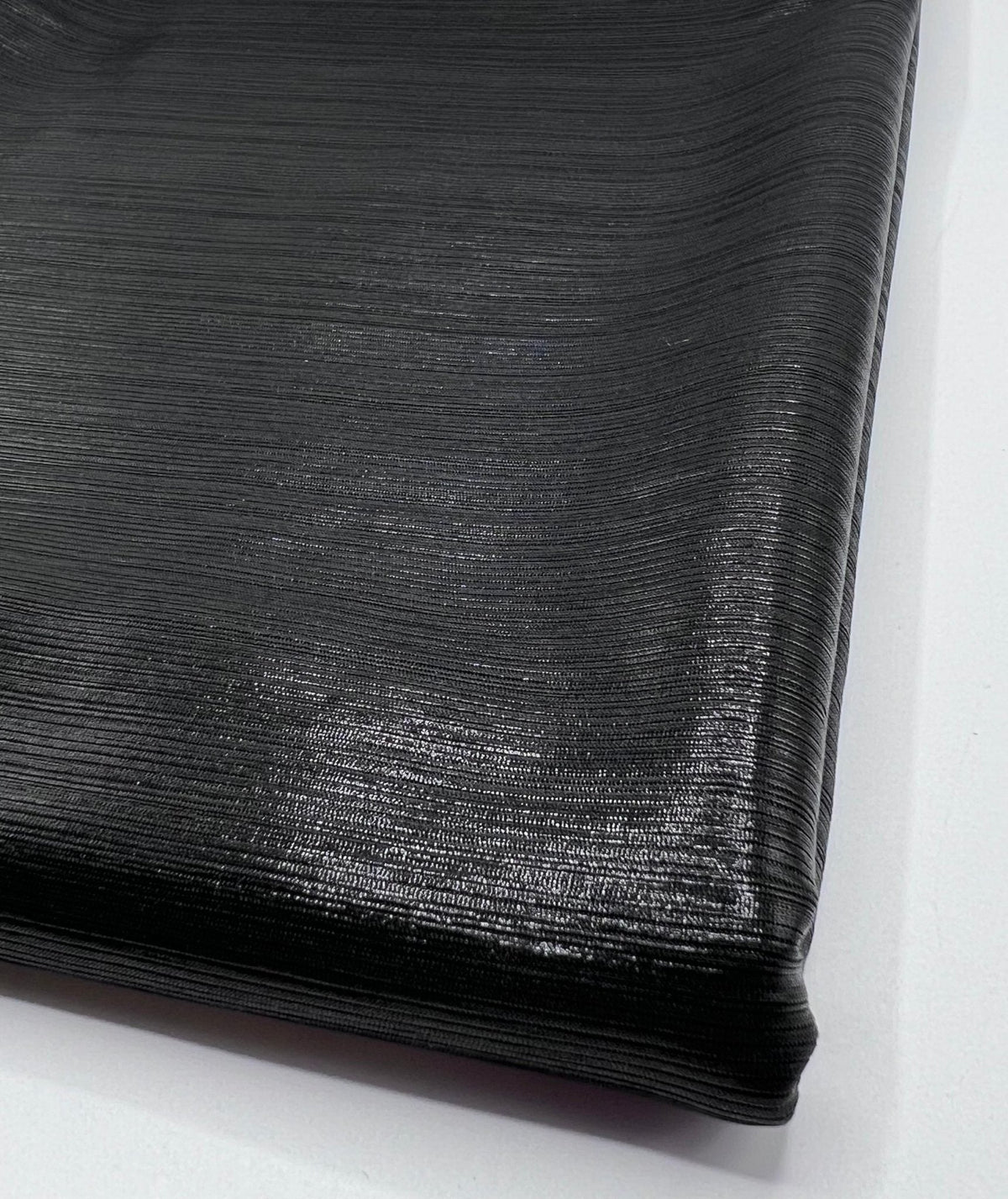 Black Metallic Foil Rib Fabric