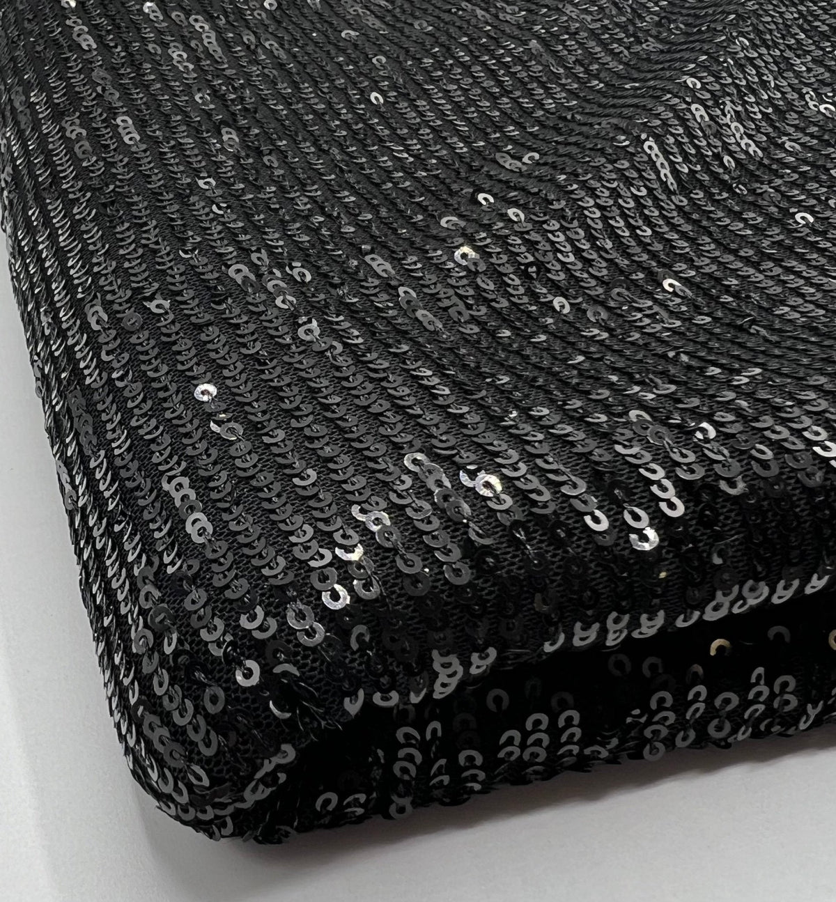Black on Black Sequin Detail Stretch Fabric