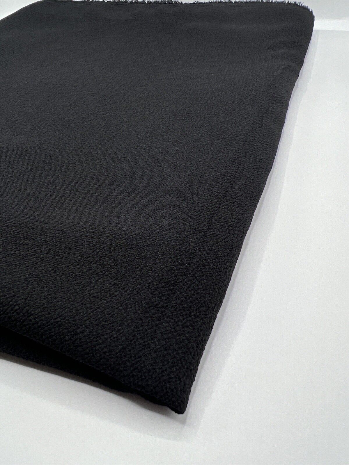 Black Plain Light weight Bubble Crepe Fabric